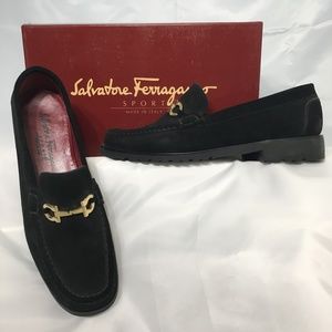 Ferragamo Sport - Nero Buc Suede Calf Loafers
